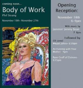 Opening Reception For Body Of Work By Phil Strang Will Be Nov 18th From 6-9PM At Indi Go Gallery  9 E University Ave  Champaign, IL